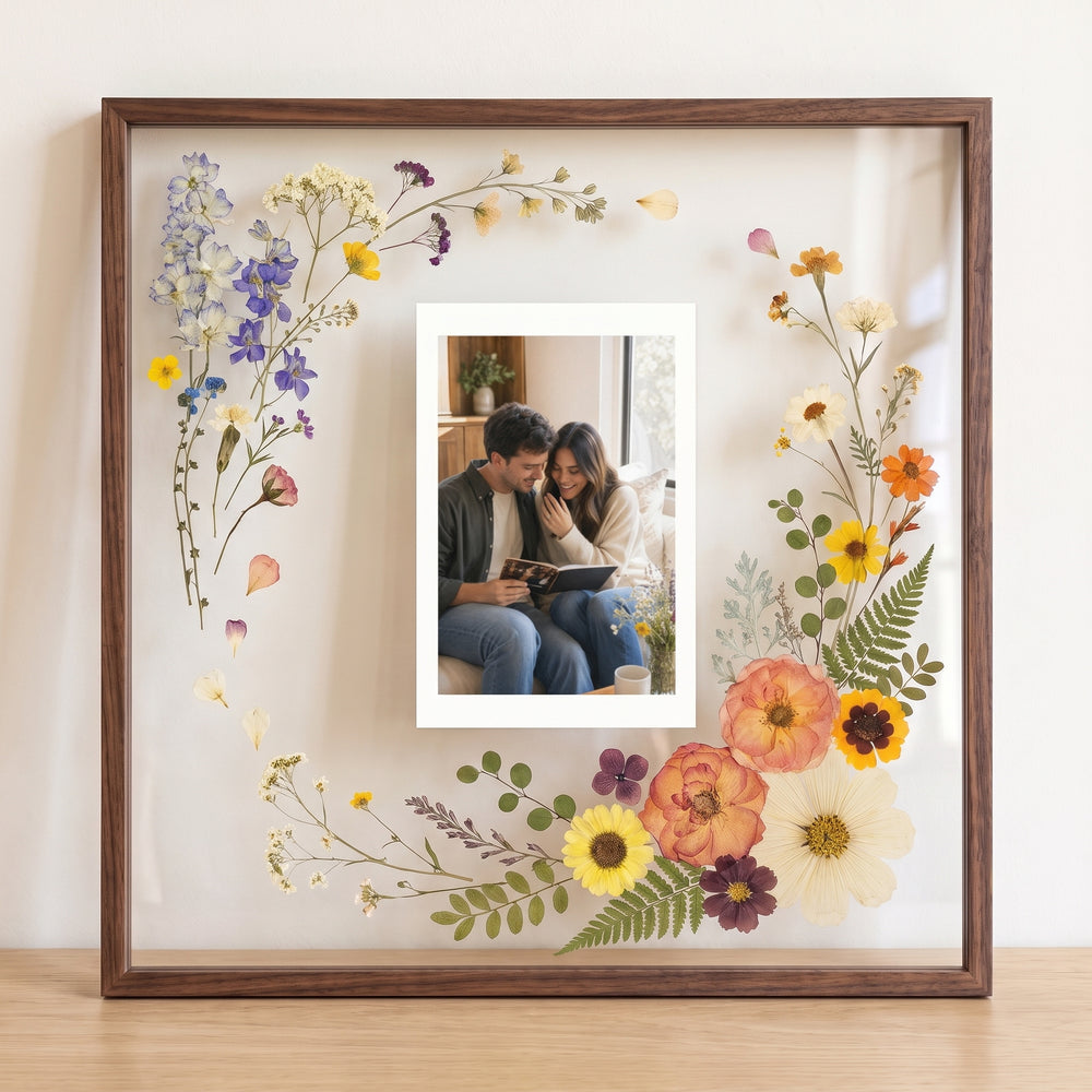 Birth Flower Photo Keepsake Frame