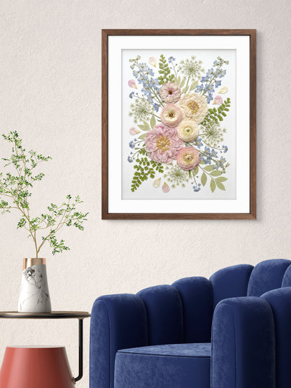 Blossoms of Pink & Blue