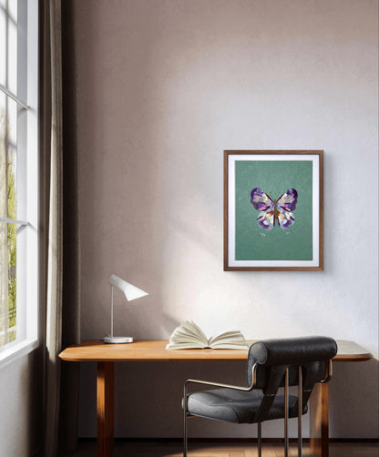 Real Flower Petals Artwork - Butterfly