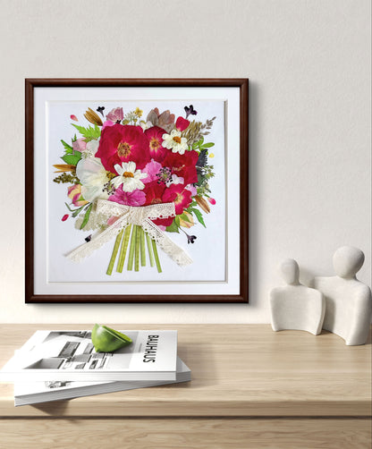 8 x 8 FLOWER BOUQUET - RED