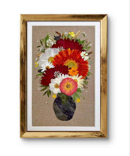 Vintage Frame - Flower In Vase