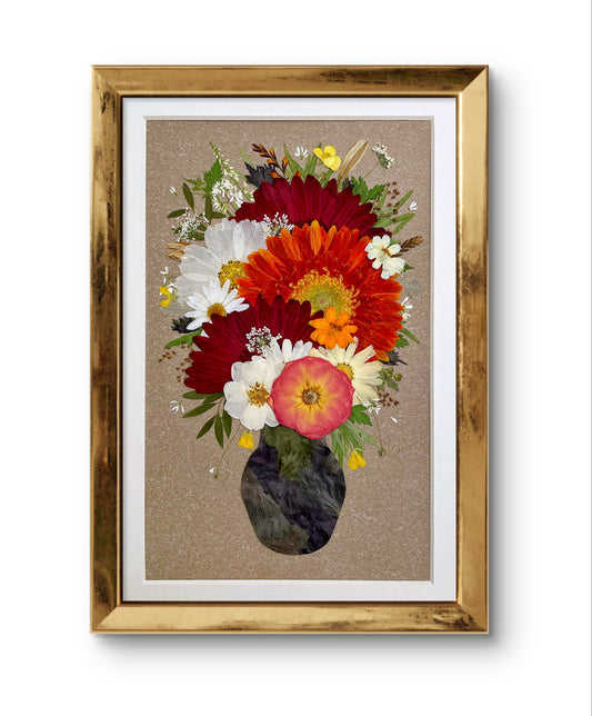 Vintage Frame - Flower In Vase