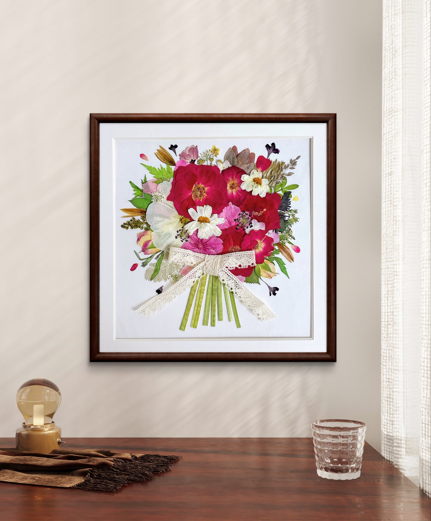 8 x 8 FLOWER BOUQUET - RED