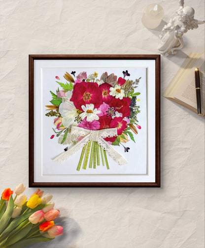 8 x 8 FLOWER BOUQUET - RED