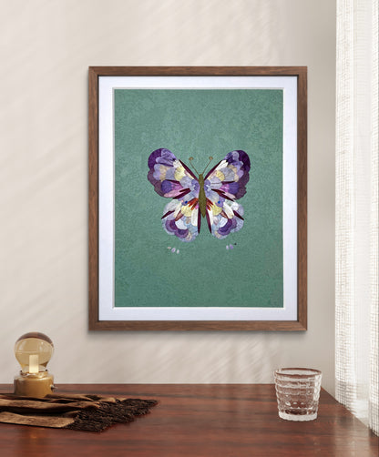 Real Flower Petals Artwork - Butterfly