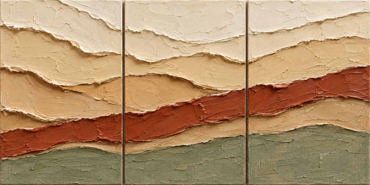 Layered Earth — Three-Panel Canvas Set