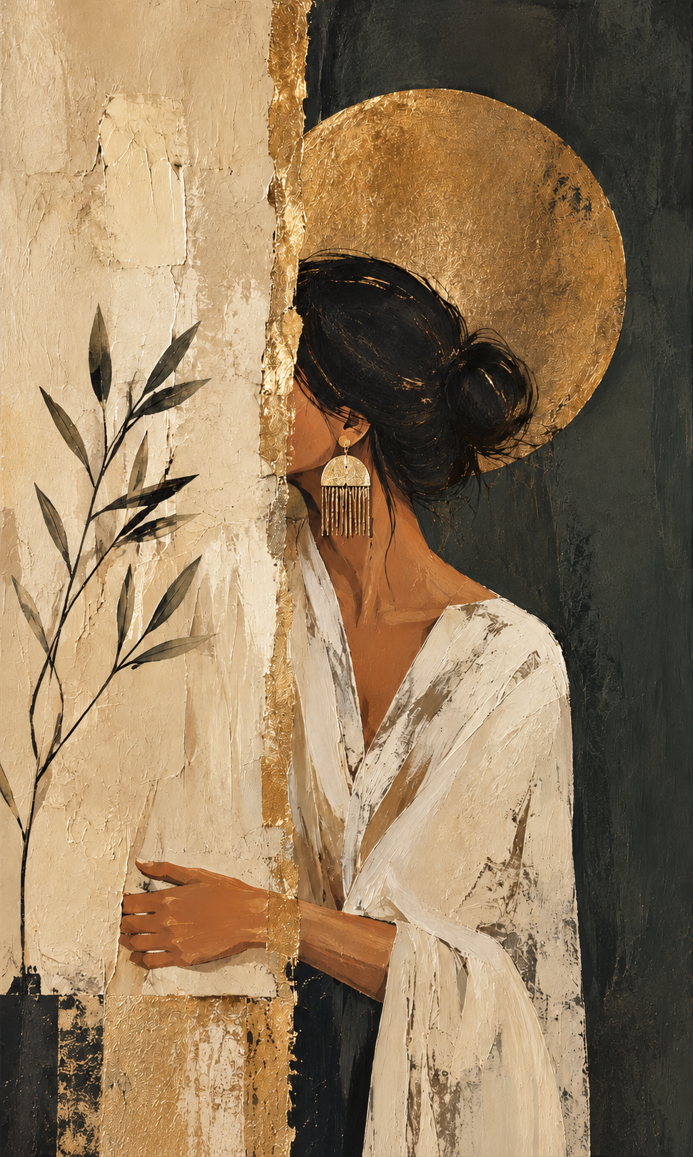 Quiet Muse — Woman with Olive Branch