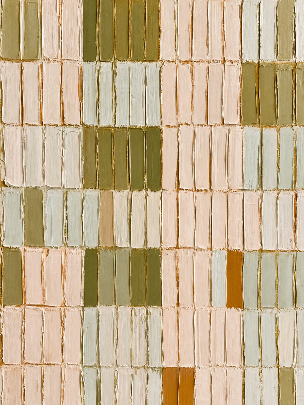 Weave Grid in Blush and Olive