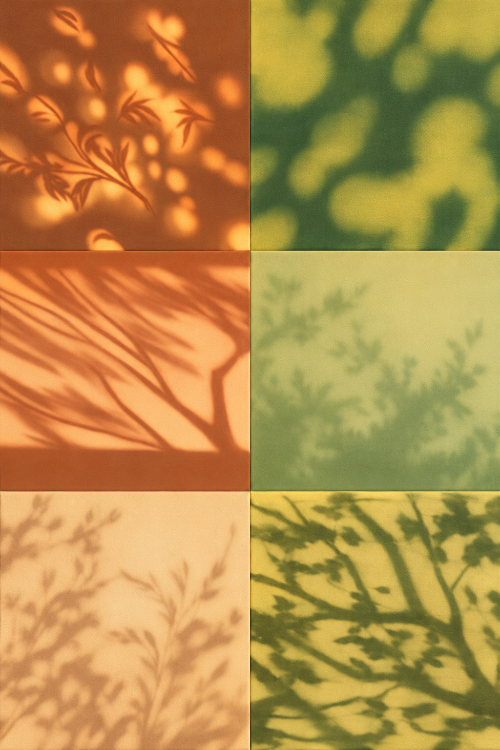Shadows of the Garden — Six-Panel Canvas Set