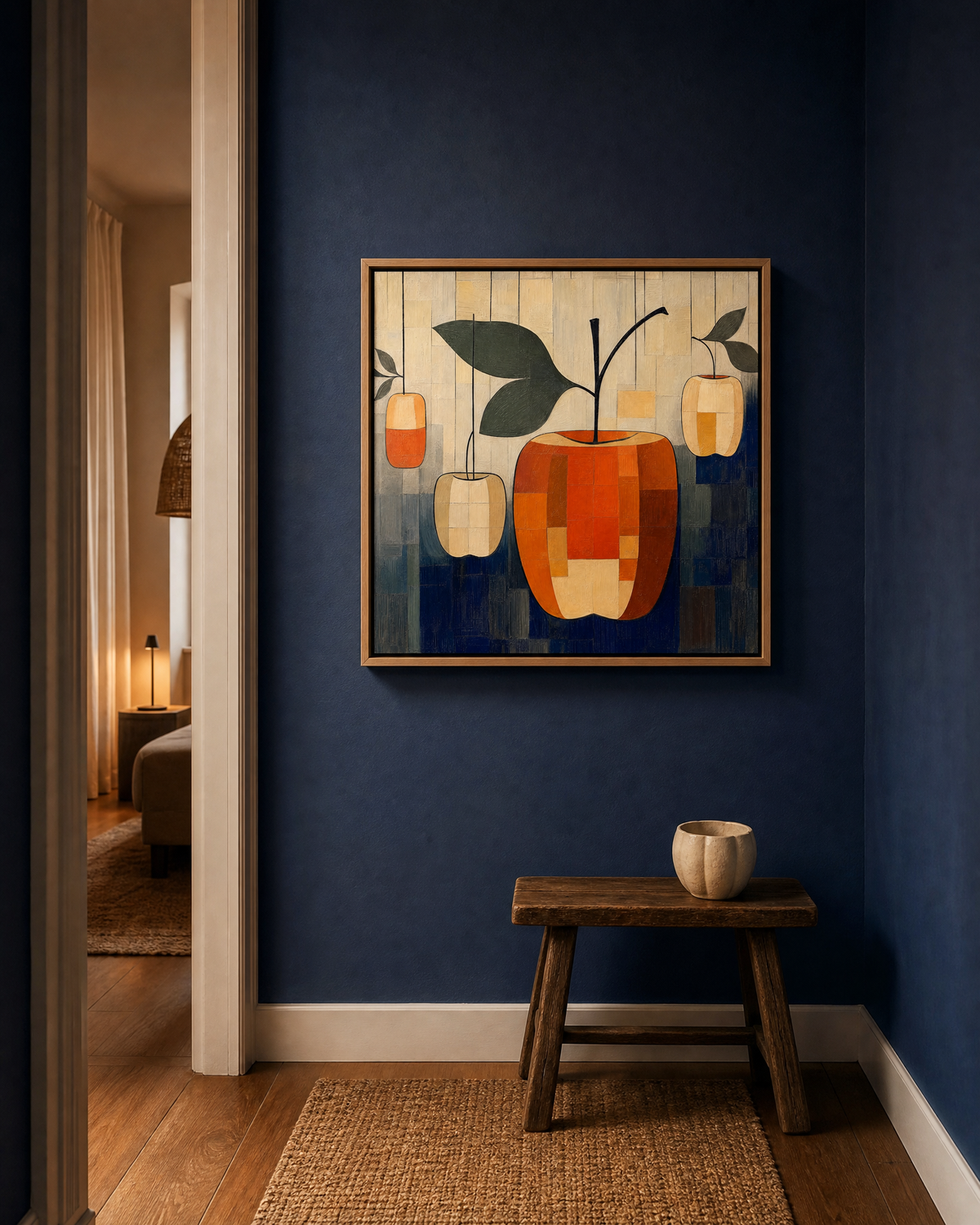 Hanging Apples in Patchwork Light