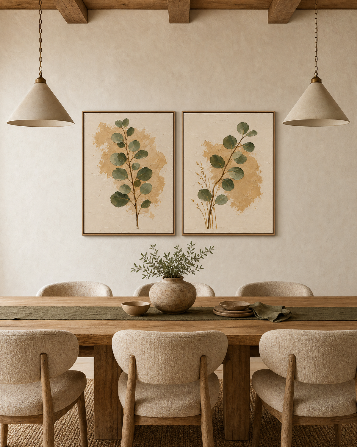 Sage Botanicals — Two-Panel Canvas Set