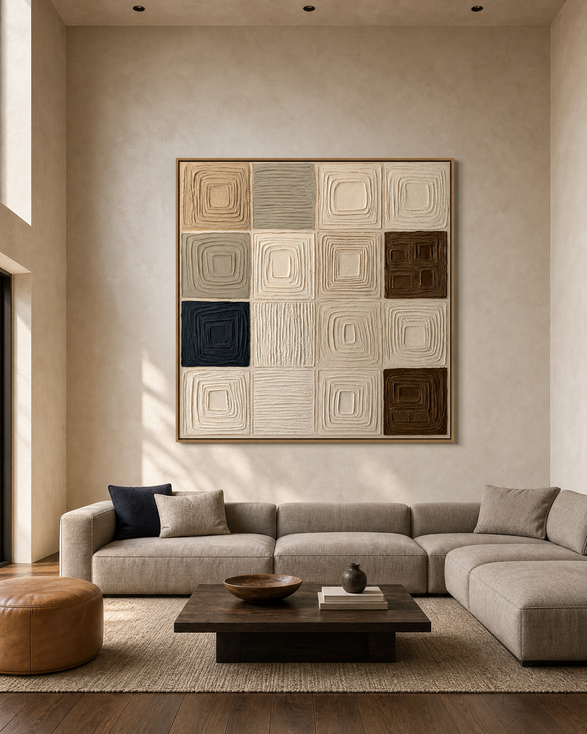 Concentric Grid in Neutral Tones