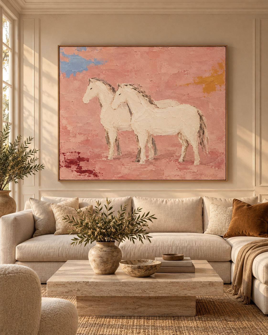 Blush Companions — Two White Horses