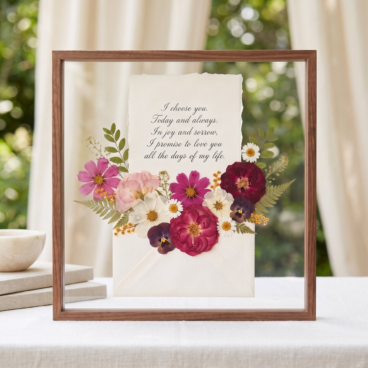 Vows in Bloom | Wedding Vow Keepsake Frame