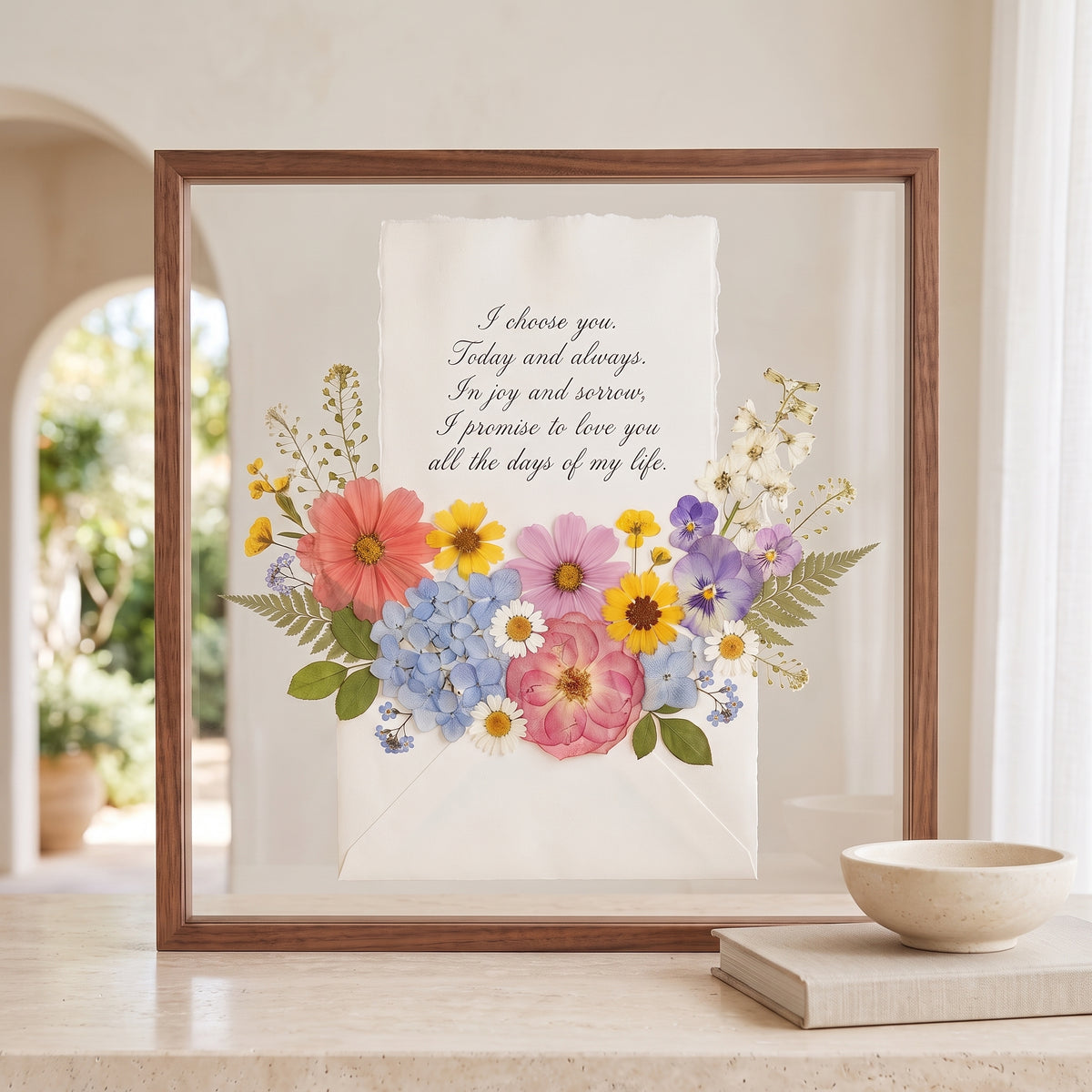 Vows in Bloom | Wedding Vow Keepsake Frame